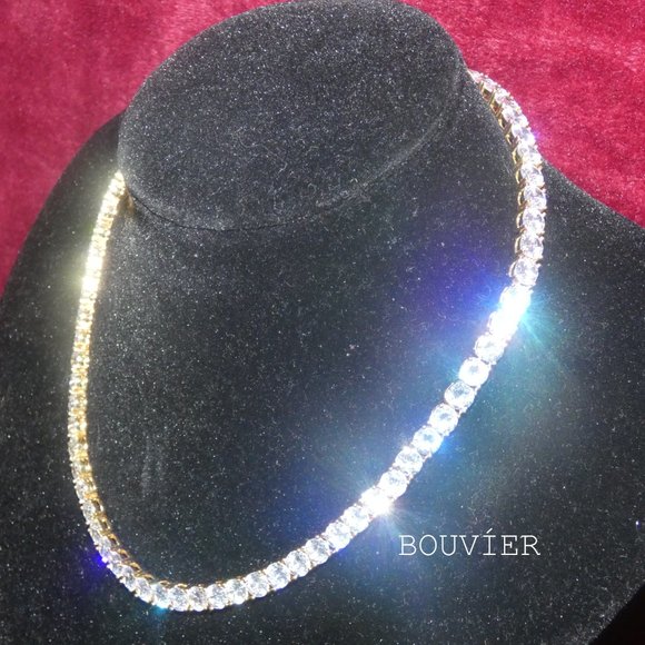 18K Gold Diamond 6mm Tennis Chain - Picture 2 of 3